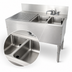Thumbnail image #3 for Advance Tabco Prestige 48-Inch 2-Compartment Stainless Steel Underbar Sink with Left Drainboard and Deck-Mount Faucet