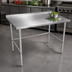 Thumbnail image #3 for Stallion Stainless Steel Work Table with 1-1/2-Inch Rear Up-Turn Backsplash, 120 x 24 Inches