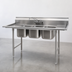 Thumbnail image #3 for Eagle Group 310 Series 3-Compartment Convenience Store Sink with 24-Inch Left and Right Drainboards