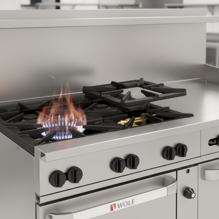 Product image #2 for Challenger XL C72CC-6B36GT 72-Inch Gas Restaurant Range with 6 Burners, 36-Inch Griddle, and 2 Convection Ovens