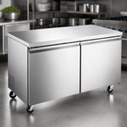 Thumbnail image #3 for Hurakan by Equip.me 60-Inch Two-Section Undercounter Freezer with Stainless Steel Exterior and Electronic Control