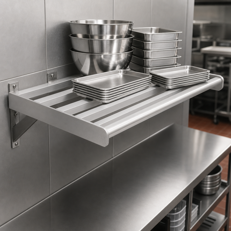 Product image #3 for New Age H.D. Series Cantilever H.D. Bar Shelf, 60W x 24D, Aluminum, 900 lb Capacity