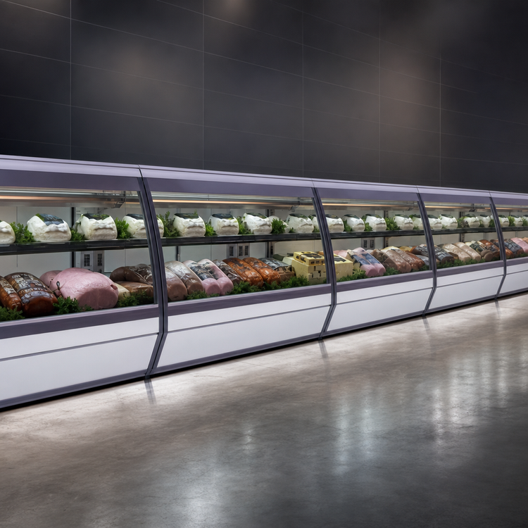 Product image #3 for Howard-McCray 98-Inch Full-Service Deli Meat & Cheese Service Case, Remote Refrigeration, Straight Glass, LED Lighting