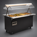 Thumbnail image #3 for Vollrath 2-Series Affordable Portable 4-Well Mobile Hot Food Station with Lighted Buffet Breath Guard and Enclosed Storage Base