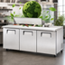 Thumbnail image #3 for True 72-Inch 3-Section Sandwich/Salad Prep Table with 3 Solid Doors, 12-Pan Top, and R290 Refrigeration