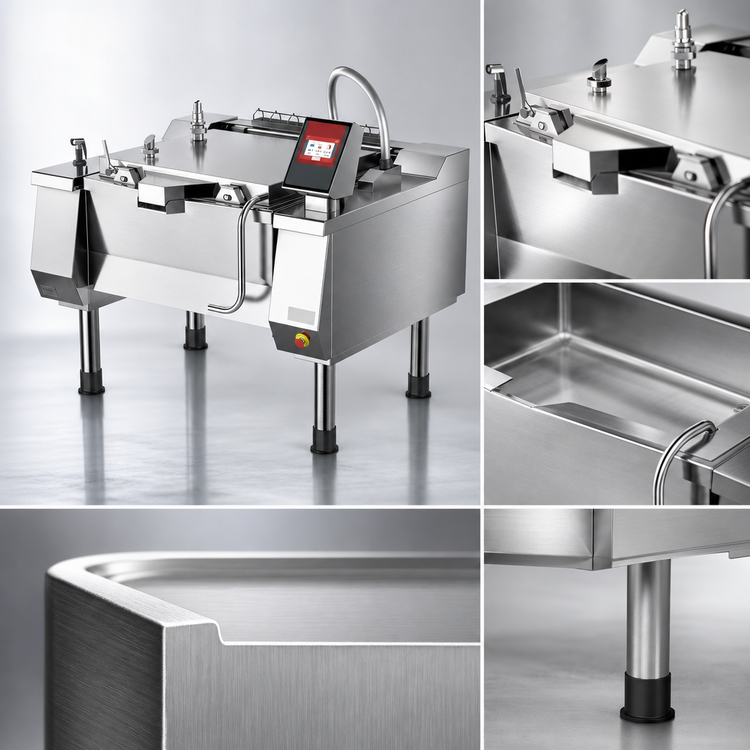 Product image #3 for Betterpan UDBRE029AV1 Electric Tilting Skillet Pressure Braising Pan, 29 Gallon
