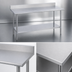 Thumbnail image #3 for Duke Deluxe 16-Gauge 300 Series Stainless Steel Work Table with 5-Inch Riser and Undershelf, 24 x 48 Inches