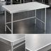 Thumbnail image #3 for Advance Tabco 48 Inch x 24 Inch 14-Gauge 304 Stainless Steel Work Table with Open Base and Marine Edge