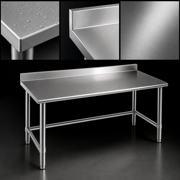 Product image #3 for Spec-Master 60-Inch x 30-Inch Stainless Steel Work Table with 4-1/2-Inch Backsplash