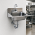 Thumbnail image #3 for Eagle Group Wall-Mounted Hand Sink with Gooseneck Faucet, 14-Inch x 10-Inch x 5-Inch Bowl, 304 Stainless Steel