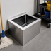 Thumbnail image #3 for Omcan Stainless Steel Floor-Mount Mop Sink with Drain Basket, 20 x 16 x 12-Inch Bowl