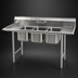 Thumbnail image #3 for Eagle Group 310 Series 72-Inch 3-Compartment Convenience Store Sink with 18-Inch Left and Right Drainboards