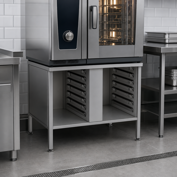 Product image #3 for RATIONAL Stand III Stainless Steel Stationary Oven Stand for iCombi 6- and 10-Half Size Classic/Pro