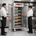 Thumbnail image #3 for Metro C5 6 Series Mobile Full-Height Pass-Thru Heated Holding Cabinet with Full Clear Glass Doors