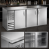Thumbnail image #3 for Beverage-Air 78-Inch Three-Section Food-Rated Back Bar Refrigerator with Solid Doors
