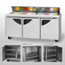 Thumbnail image #3 for Turbo Air Super Deluxe Three-Section Sandwich/Salad Prep Table Refrigerator with 18-Pan Opening