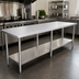 Thumbnail image #3 for Eagle Group Budget Series Stainless Steel Work Table with Adjustable Undershelf, 108-Inch x 24-Inch