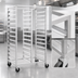 Thumbnail image #3 for Panco Mobile Double-Compartment Open Frame Aluminum Tray Rack for 18 x 26 Inch Trays