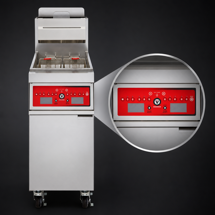 Product image #4 for Vulcan PowerFry3 High-Efficiency 65-70 lb. Capacity Free-Standing Gas Fryer with Programmable Computer Controls