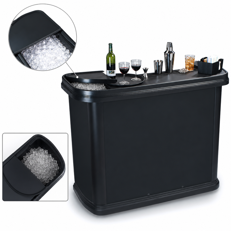 Product image #4 for Maximizer 56-Inch Black Portable Bar with 15-Gallon Ice Bin and Speed-Rak