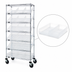 Thumbnail image #3 for Quantum Mobile Wire Shelving Bin System with 18 Clear Bins, 36 x 18 Inches