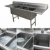 Thumbnail image #3 for Advance Tabco 3-Compartment Fabricated Sink with Left and Right Drainboards, 304 Stainless Steel