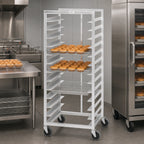Thumbnail image #3 for Channel Manufacturing 485DD Mobile Aluminum Donut Basket/Screen Rack, 12-Level Side-Load, 4.75-Inch Spacing, 5-Inch Casters