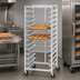 Thumbnail image #3 for Channel Manufacturing Heavy-Duty Mobile Aluminum Donut Basket/Screen Rack, 12 Levels, Side-Load