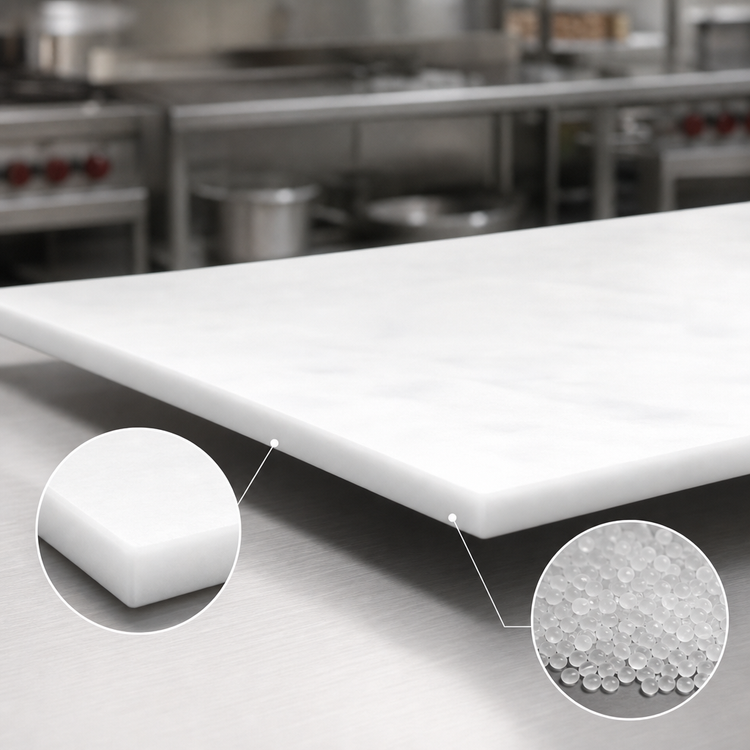 Product image #3 for Omcan USA Poly Board Table Top, 30 x 60 x 1 Inch, 630 lb Capacity