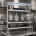 Thumbnail image #3 for Eagle Group TM72APR Table-Mounted Triple-Bar Aluminum Pot Rack for 72-Inch Tables