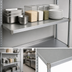 Thumbnail image #3 for Valu-Master 54 Inch x 24 Inch Solid Commercial Shelf, Galvanized Steel, Gray Epoxy Finish