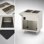 Thumbnail image #3 for Duke Manufacturing Thurmaduke EW-2-CBSS 2-Well Electric Waterless Hot Food Holding Table, Stainless Steel, Touchscreen Control
