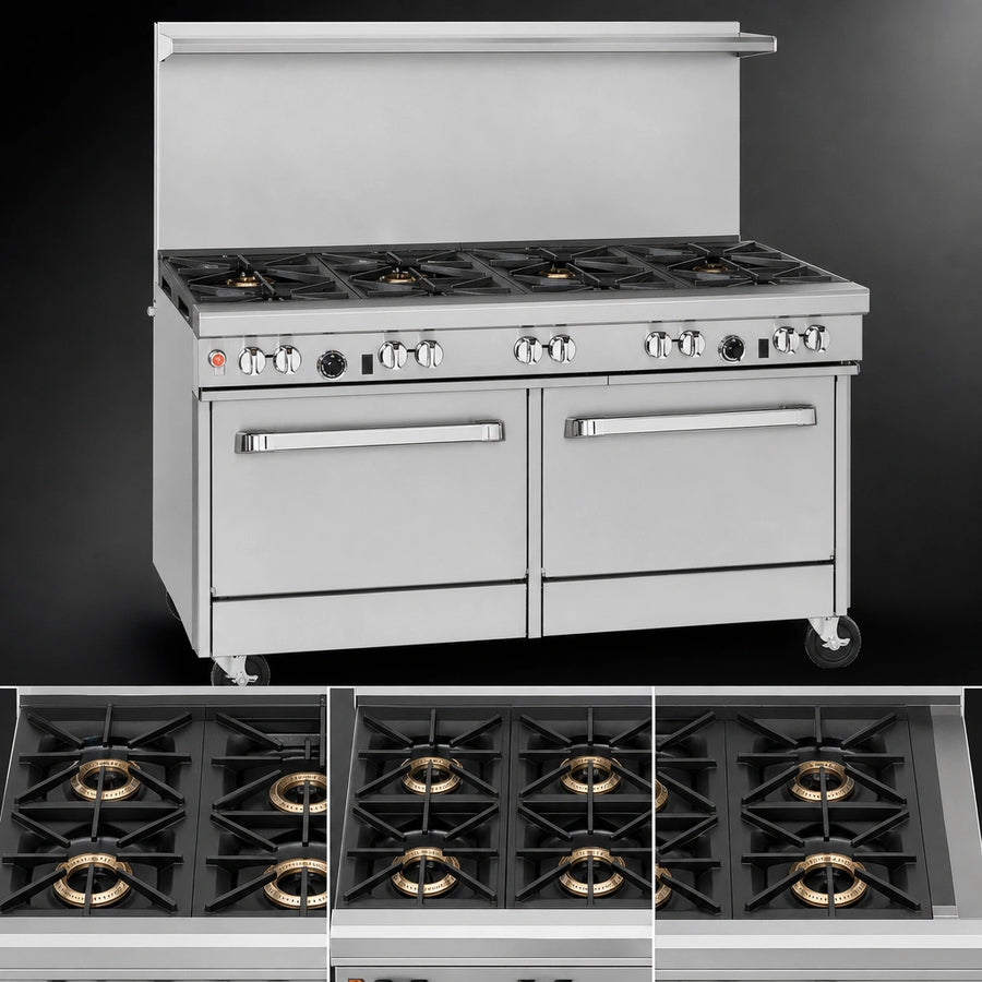 Nine Open Burners
