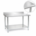 Thumbnail image #3 for BlendPort Deluxe Series 60-Inch x 24-Inch Stainless Steel Work Table with Backsplash and Adjustable Undershelf