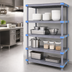 Thumbnail image #3 for Quantum Millenia 60-Inch W x 21-Inch D x 74-Inch H Solid Polymer Stationary Starter Shelving Unit, Gray, 4 Shelves