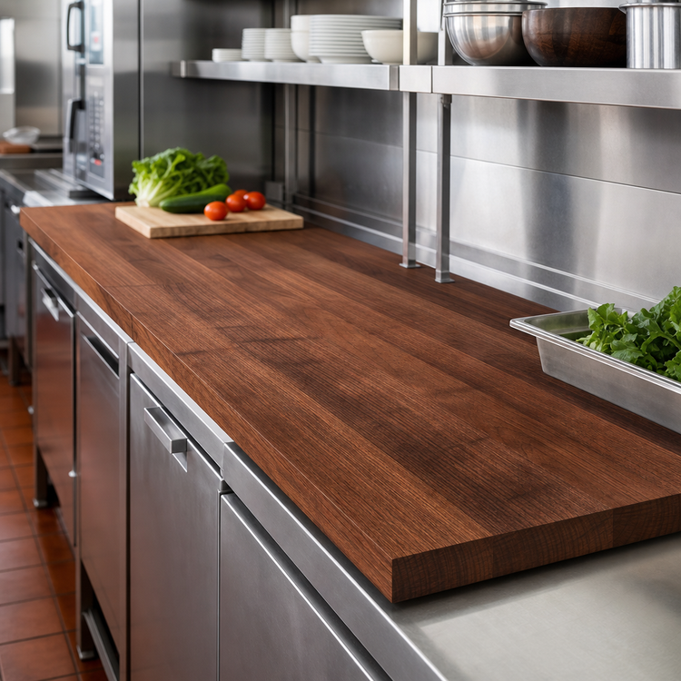 Product image #3 for 72 Inch x 27 Inch American Black Walnut Edge Grain Kitchen Countertop with Varnique Finish