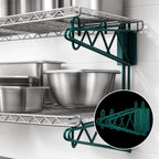 Thumbnail image #3 for Advance Tabco Special Value Series GDB-18 Heavy-Duty 18-Inch Double-Mount Green Epoxy-Coated Wire Shelving Wall Bracket