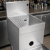 Thumbnail image #3 for Freestanding Stainless Steel Underbar Blender Station with Drainboard Top, 12 x 24 Inches