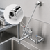 Thumbnail image #3 for T&S Brass B-0666-POL 8-Inch Wall-Mount Service Sink Faucet with Vacuum Breaker Nozzle and Integral Stops, Polished Chrome
