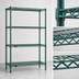 Thumbnail image #3 for Eagle Group Valu-Gard Stationary 4-Tier Wire Shelving Starter Unit, 48W x 18D x 74H, Green Epoxy