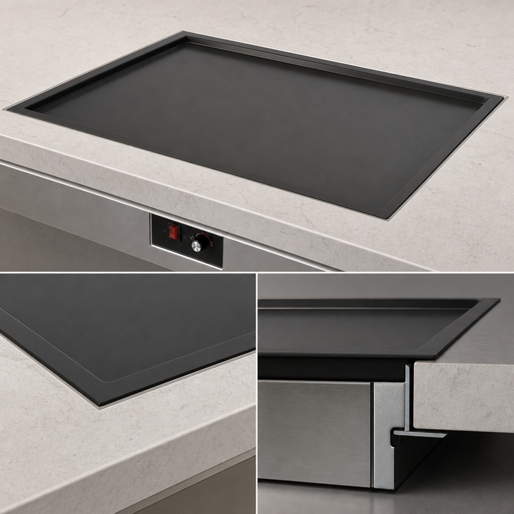 Product image #3 for Hatco Glo-Ray Built-In Rectangular Heated Shelf with Recessed Top, 31-1/2" x 21", 120V
