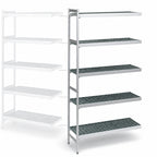 Thumbnail image #3 for Fermod Fermostock 5R31A83-E 5-Shelf Aluminum Add-On Shelving Unit with Polymer Inserts, 83"H x 31"W x 14"D