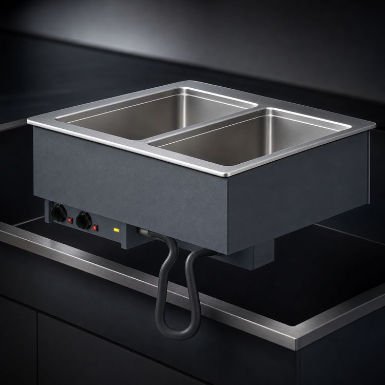 Product image #3 for Vollrath Two-Well Insulated Drop-In Electric Hot Food Well, 12 x 20-Inch Pan Capacity, Wet Operation, Infinite Controls, 208V