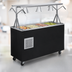 Thumbnail image #3 for Vollrath 2-Series Affordable Portable Mobile Refrigerated Cold Food Pan Buffet Station with Clear Acrylic Breath Guard, 4-Pan, 60-Inch Wide, Black