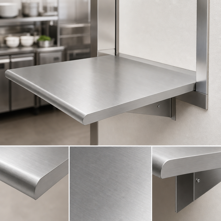 Product image #3 for Eagle Group Pass-Thru Stainless Steel Shelf, 36 x 24 Inch, For 12-Inch Walls