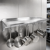 Thumbnail image #3 for John Boos Stallion 84-Inch Wall-Mounted Stainless Steel Shelf With Pot Rack, 16-Inch Deep, 16-Gauge