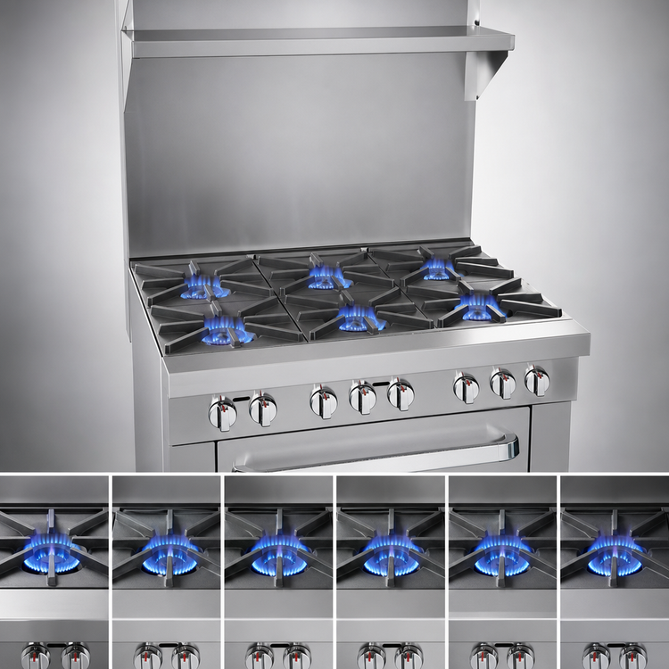 Product image #3 for Southbend Platinum 32-Inch Heavy Duty Modular Gas Range Top with 6 Open Burners