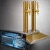 Thumbnail image #3 for Skyline Less Rinser 2-Faucet Countertop Glycol-Cooled Draft Beer Station, PVD Brass Finish