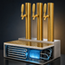 Thumbnail image #3 for Skyline 3-Faucet Countertop Glycol-Cooled Draft Beer Station, PVD Brass Finish