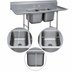 Thumbnail image #3 for Advance Tabco Regaline 2-Compartment Drainboard Sink, 114-1/2 Inch x 36 Inch, 14 Gauge 304 Stainless Steel